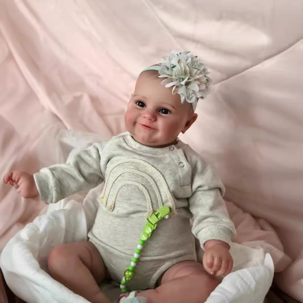 24 Zoll Reborn-Puppe, fertiggestellt, Ganzkörper-Vinyl-Babypuppe, Mädchen, Maddie, Badespielzeug, Geschenk