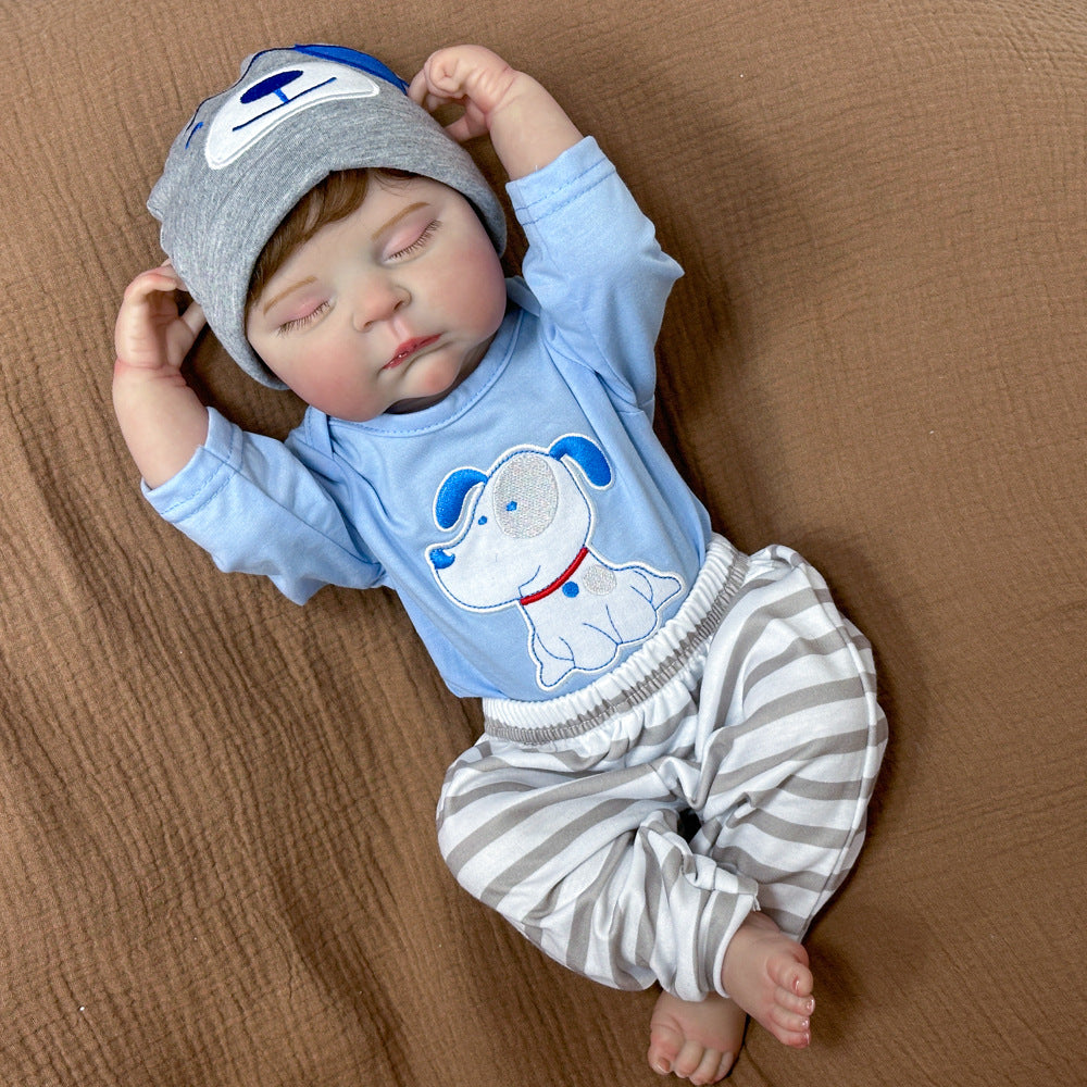 Realistische 20-Zoll-Ganzvinyl-Babypuppe, lebensechter Begleiter, perfektes Geschenk für Geburtstag, Feiertage und Sammlungen