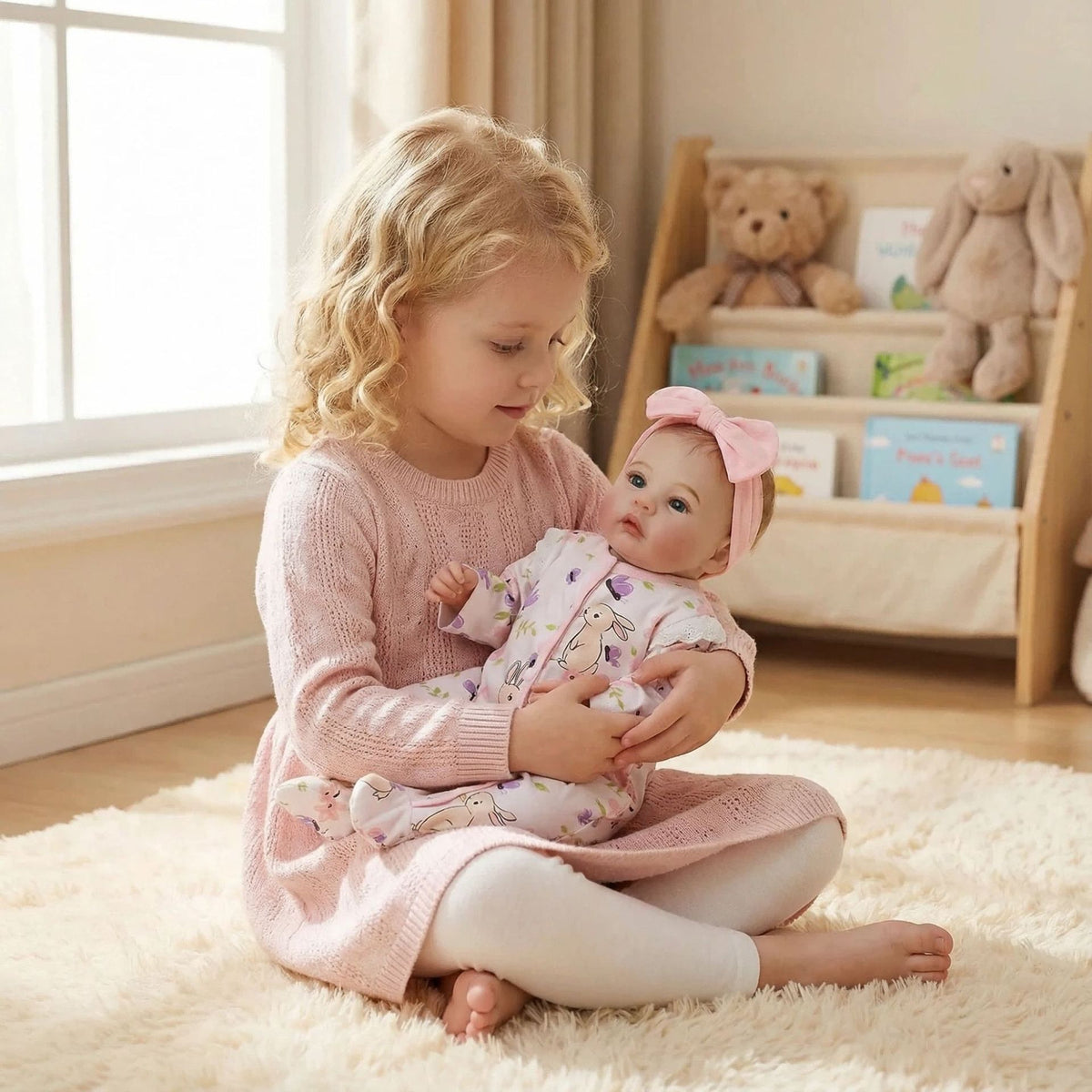 REALISTIC SWEET GALLERY 45 cm lebensechte Reborn-Babypuppe mit Spielzeug- und Geschenkset für Kinder ab 3 Jahren