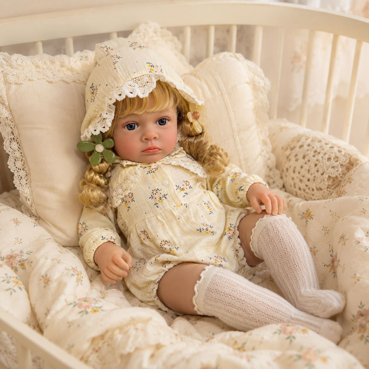 Realistisch aussehende 24-Zoll-Puppe mit Stoffkörper, warmer Spielgefährte für Kinder und erwachsene Puppenliebhaber für besondere Geschenkmomente