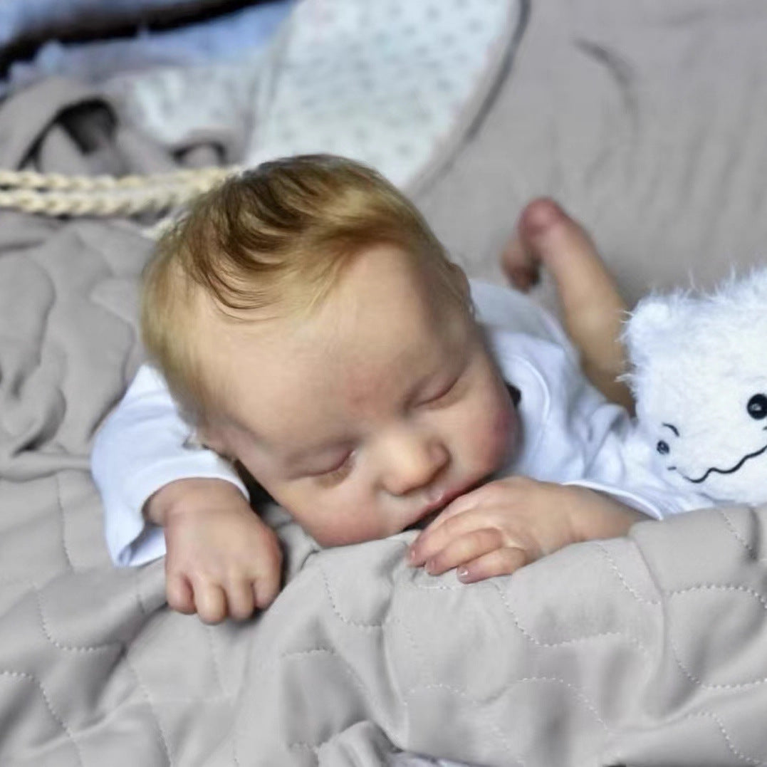 48 cm simulierte Baby-Reborn-Puppe aus Vollvinyl, 3D-Haut, Kindergeschenk