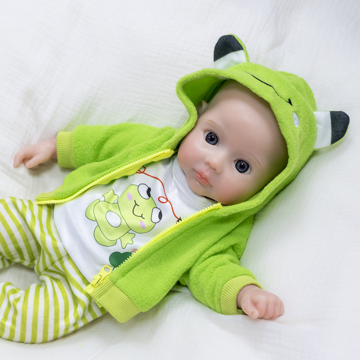 16 / 18 Zoll realistische Reborn-Puppe aus Vollsilikon, herzerwärmender Begleiter für Kinder und erwachsene Sammler zu besonderen Anlässen
