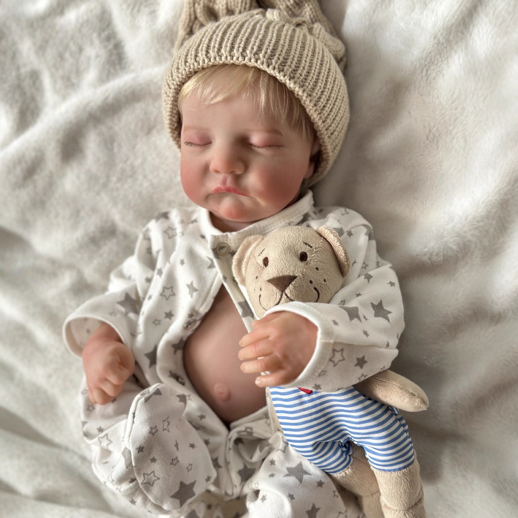 50 cm große, lebensechte Reborn-Babypuppe aus Vollvinyl, Geschenk für Kinder