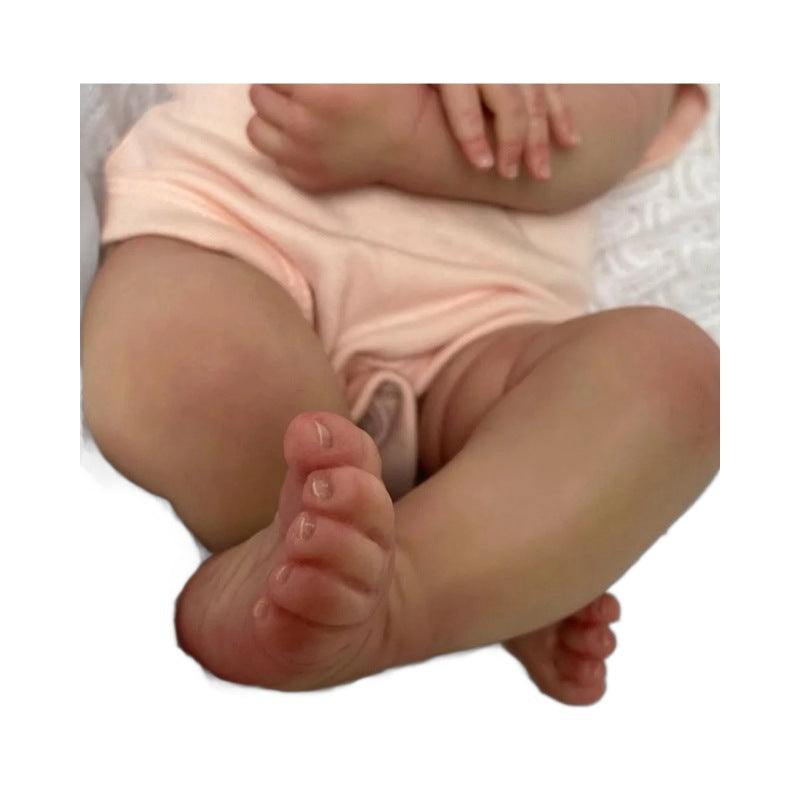 19 Zoll lebensechte Reborn-Babypuppe für Mädchen, handgefertigte Puppe aus Vollvinyl, realistisches Neugeborenen-Spielzeug für Kinder