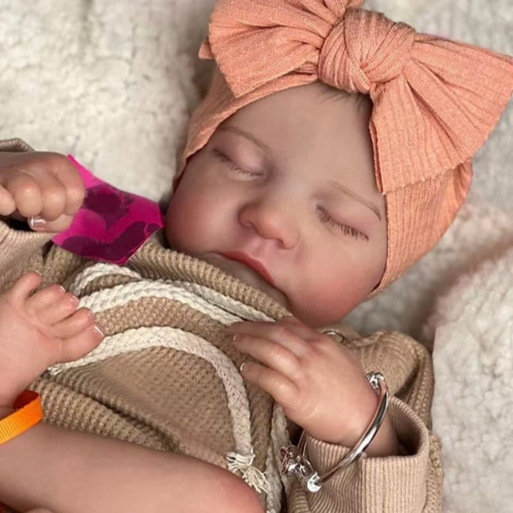 19 Zoll lebensechte schlafende Reborn-Babypuppe Mädchen