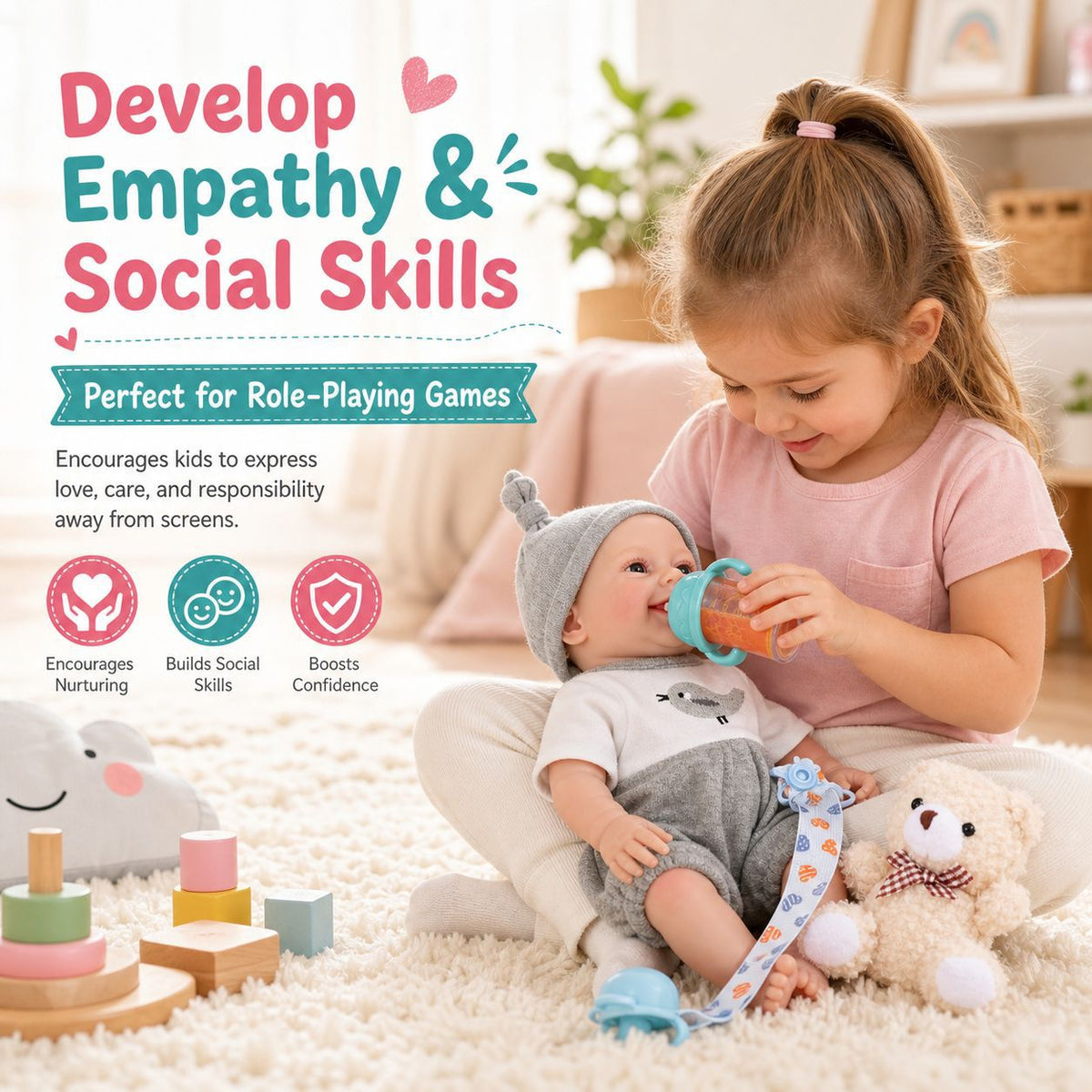 12 Zoll handgefertigte Reborn-Babypuppe mit Körper aus massivem Silikon, Geschenkspielzeug für kleine Mädchen und Sammler