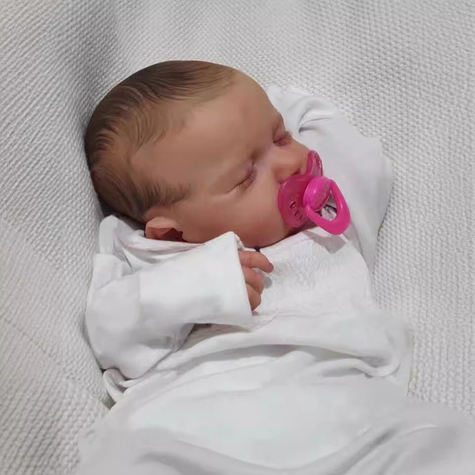 48 cm Reborn Babypuppe mit Ganzkörper-Vinyl, Mädchenpuppe, Neugeborenen-Geschenk für Kinder