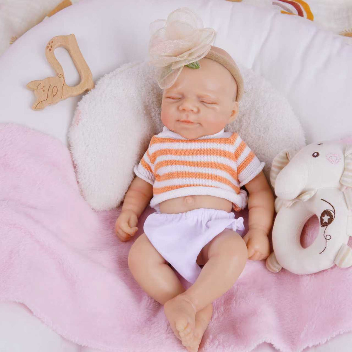 12 Zoll neue Reborn-Puppe aus massivem Vollsilikon mit weicher, simulierter Babyhaut als Spielzeuggeschenk