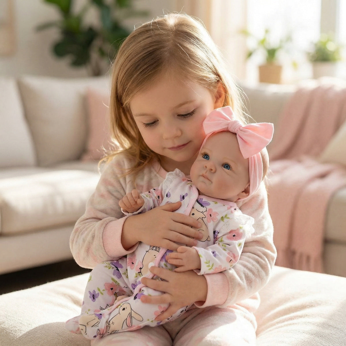18-Zoll-Reborn-Puppe Bettie, vollvinyl, im Strampler mit Puder-Druck