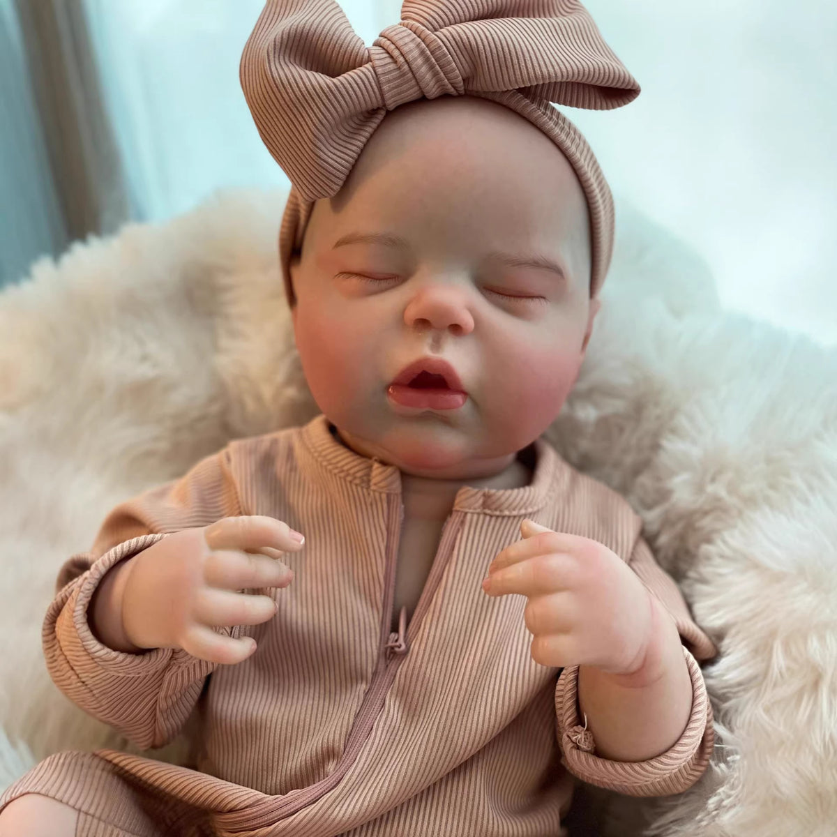 19 Zoll Simulationspuppe Reborn Puppe, exzellent bemalte 3D-Haut, Geschenk für Kinder