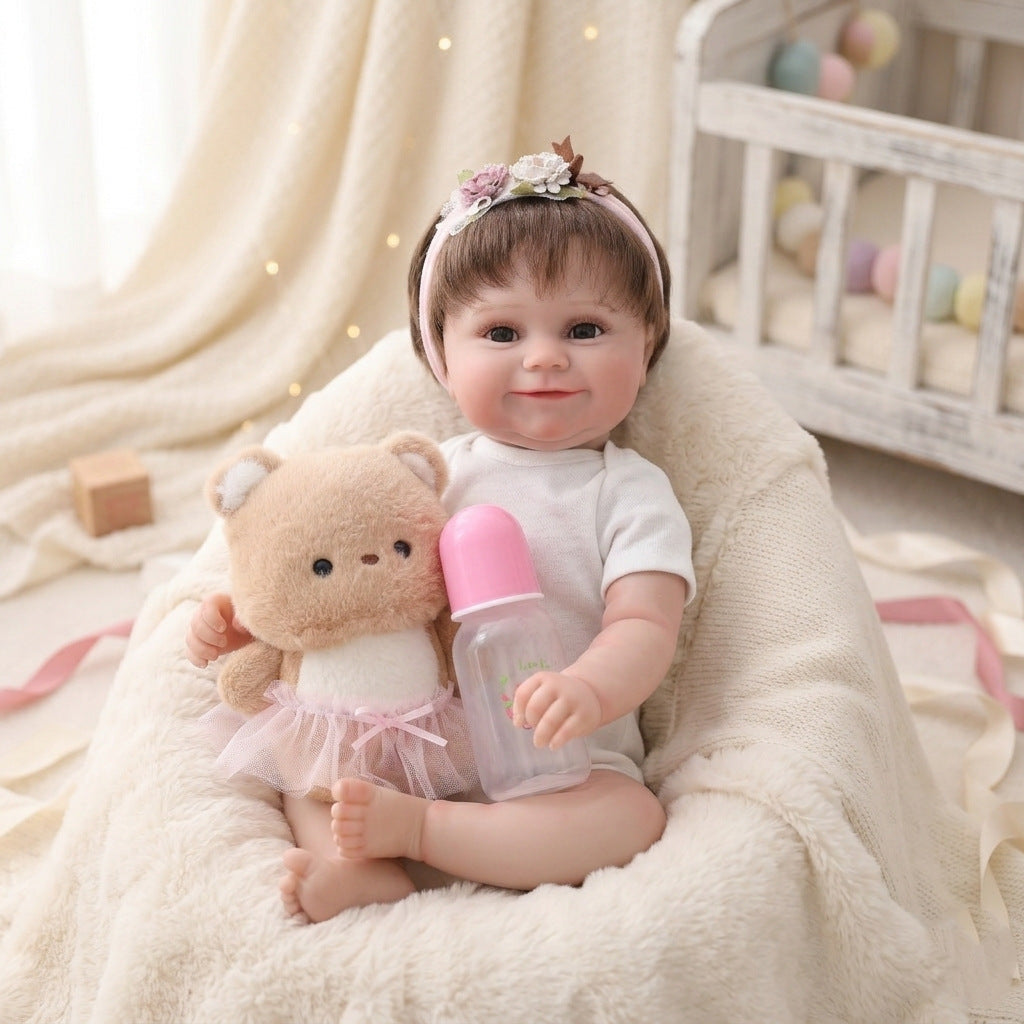 50 cm Haar-Transplantations-Simulations-Baby, exquisite Bemalung, Reborn-Puppe, handgefertigt, exquisite 3D-Puppenbemalung