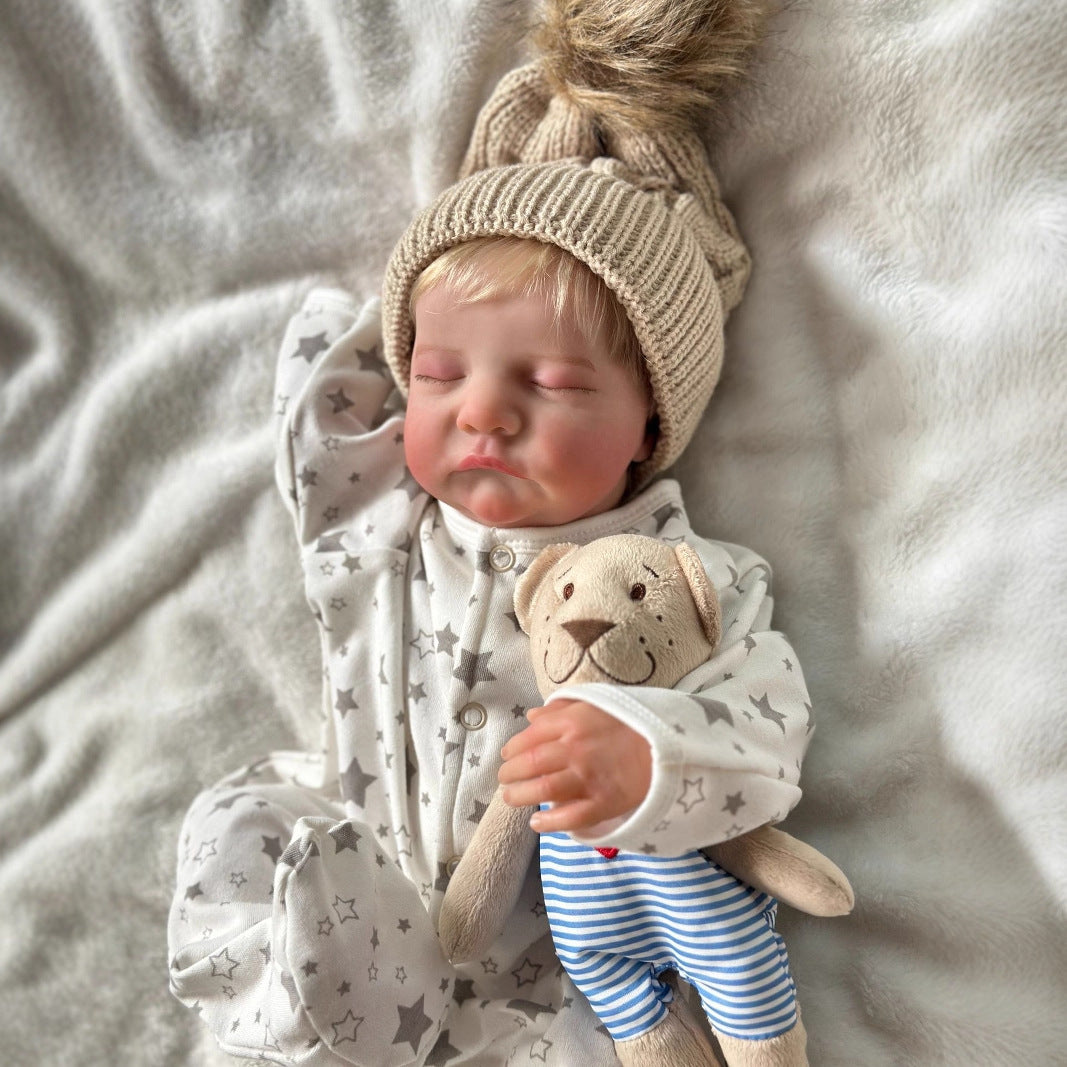 50 cm große, lebensechte Reborn-Babypuppe aus Vollvinyl, Geschenk für Kinder