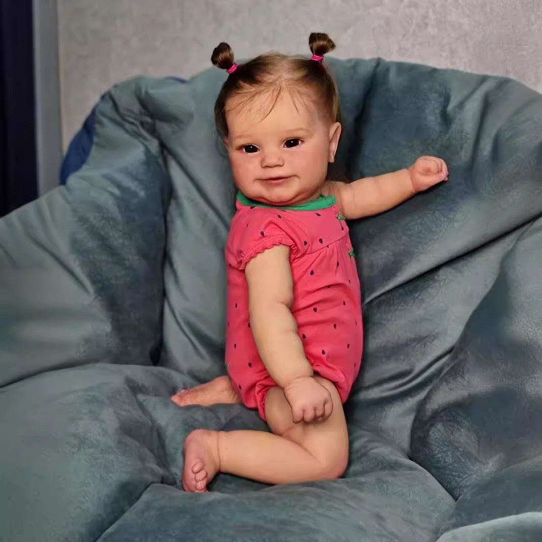 50 cm simulierte Baby-Reborn-Puppe aus Vollvinyl, 3D-Haut, Geschenk für Kinder