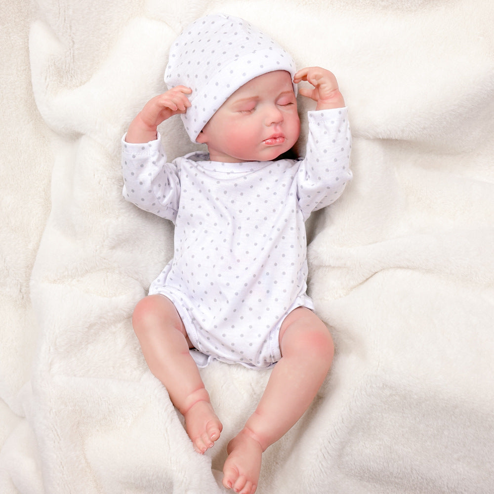 50 cm große, vollvinyl-schlafende Reborn-Babypuppe, handgefertigte realistische Details, wundervolles Weihnachtsgeschenk für alle Altersgruppen