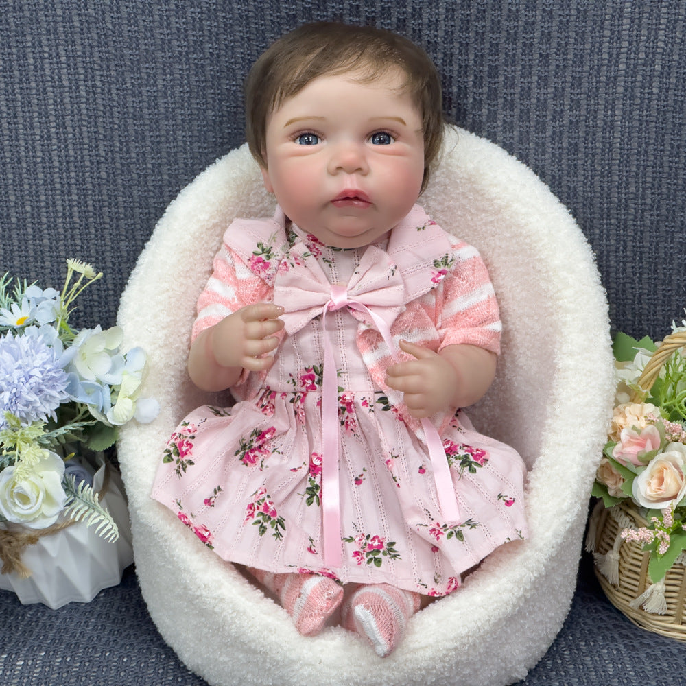 Ideale Überraschung für die Feiertage: 50 cm große Baby-Puppe aus Vollvinyl, realistisches Spielzeug als Begleiter für jedes Alter