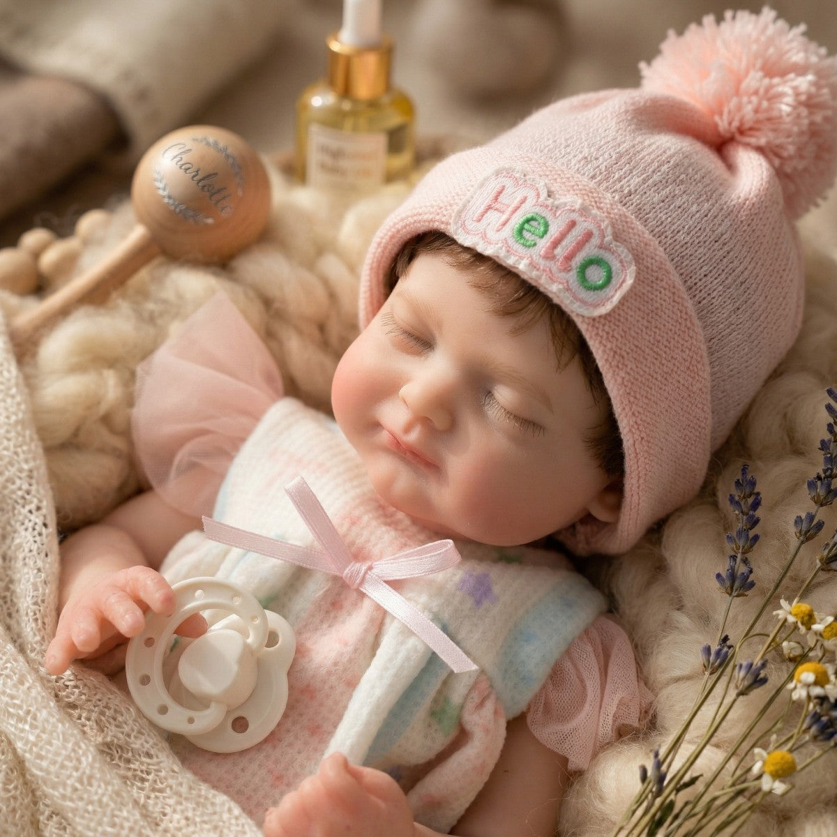 12-Zoll-Reborn-Puppe aus massivem Silikon, 30 cm, Simulationsbaby, echtes Hautgefühl, geschlossene Augen, umkleidbare Puppe