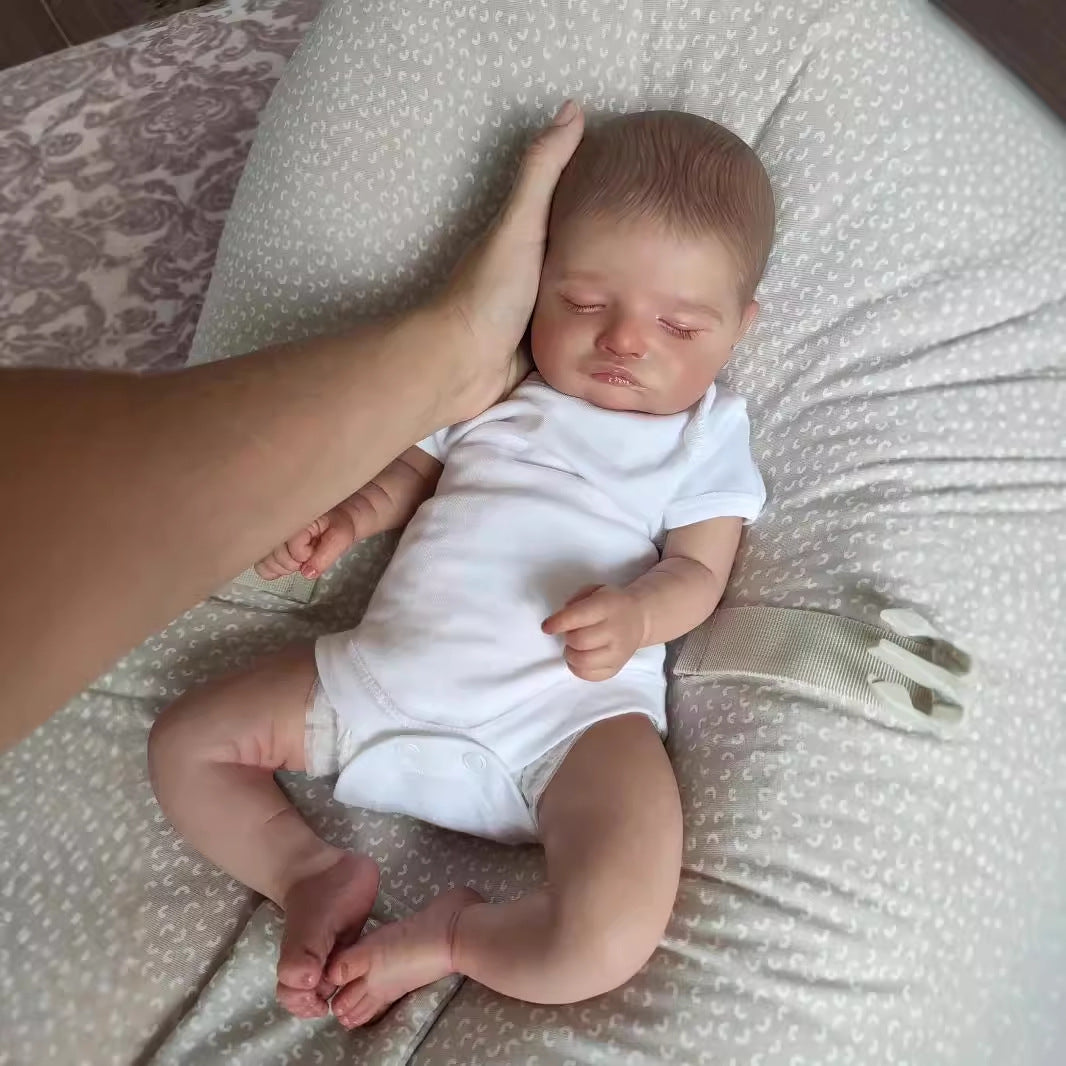 19 Zoll Reborn-Puppen mit Stoffkörper, weiche neugeborene Babypuppen, Spielzeug für Mädchen, Reborn-Puppen