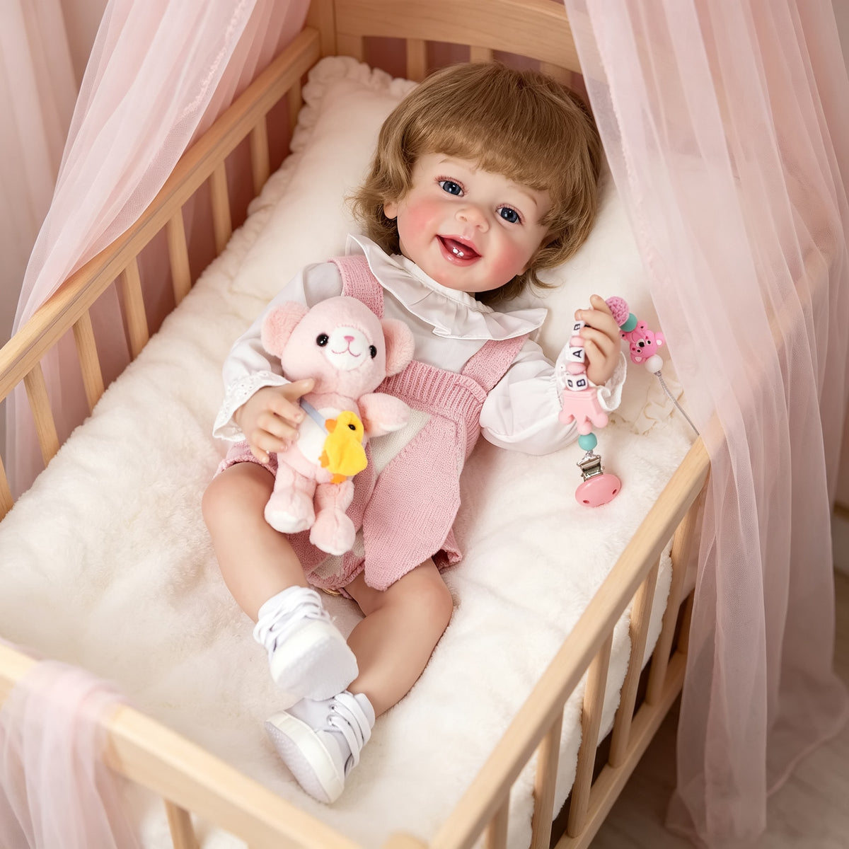 22 Zoll lebensechte Reborn-Puppe mit Ganzkörper-Vinyl, herzlicher Begleiter, die perfekte Geschenkidee für Feiertage und Geburtstage