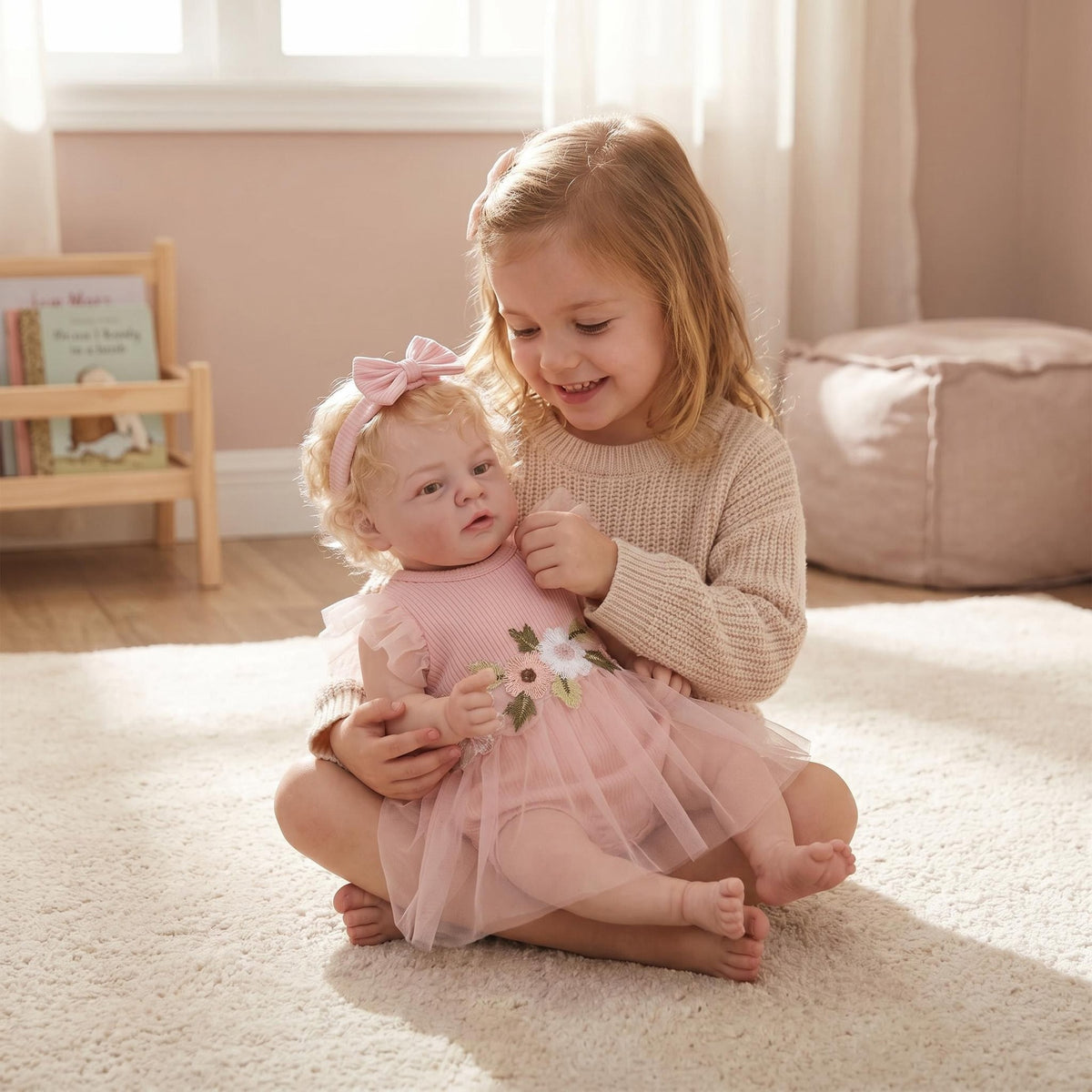 19-Zoll-Reborn-Puppe mit Stoffkörper und Vinyl-Gliedmaßen, wunderbare Geschenkidee für Babypartys, Thanksgiving und Feiertage