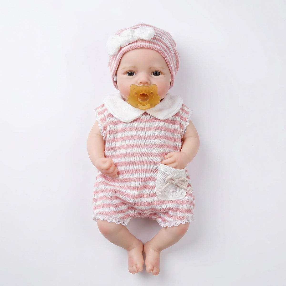 Entzückende, realistische 30 cm Reborn-Puppe mit offenen Augen aus Vollsilikon, waschbar für Kinderzimmerdekoration und Rollenspiele