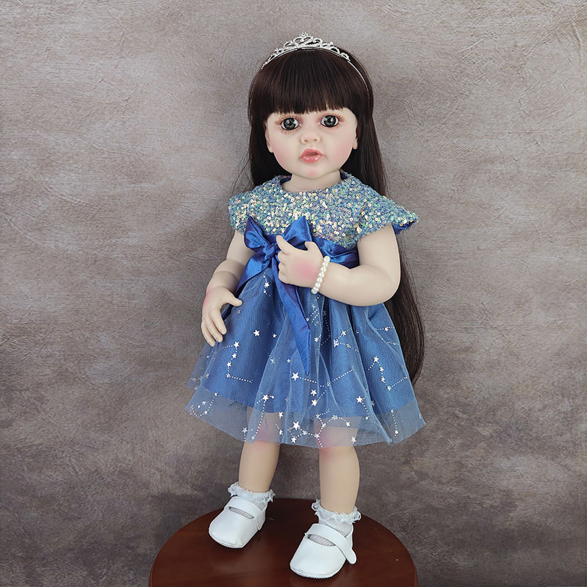 22-Zoll Full-Vinyl stehende Reborn-Kleinkindpuppen, verschiedene Designs zur Auswahl, Begleiterspielzeug für Kinder und erwachsene Hobbyisten