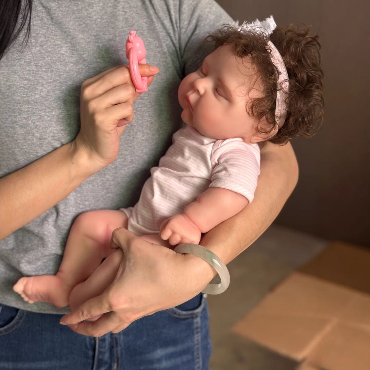 18-Zoll waschbare biegsame Reborn-Puppe aus Vollsilikon, komplettes Bekleidungsset, erstklassiges Weihnachtsgeschenk für Puppenliebhaber