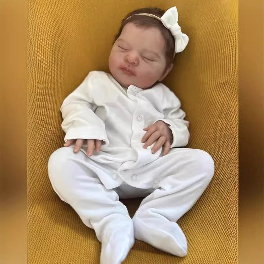 50 cm Reborn-Puppen mit Stoffkörper, weiche Neugeborenen-Babypuppen für Mädchen