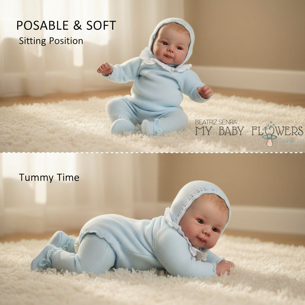 19-Zoll-Puppen-Overall in Blau für Reborn-Puppe Julietta Simulationspuppe