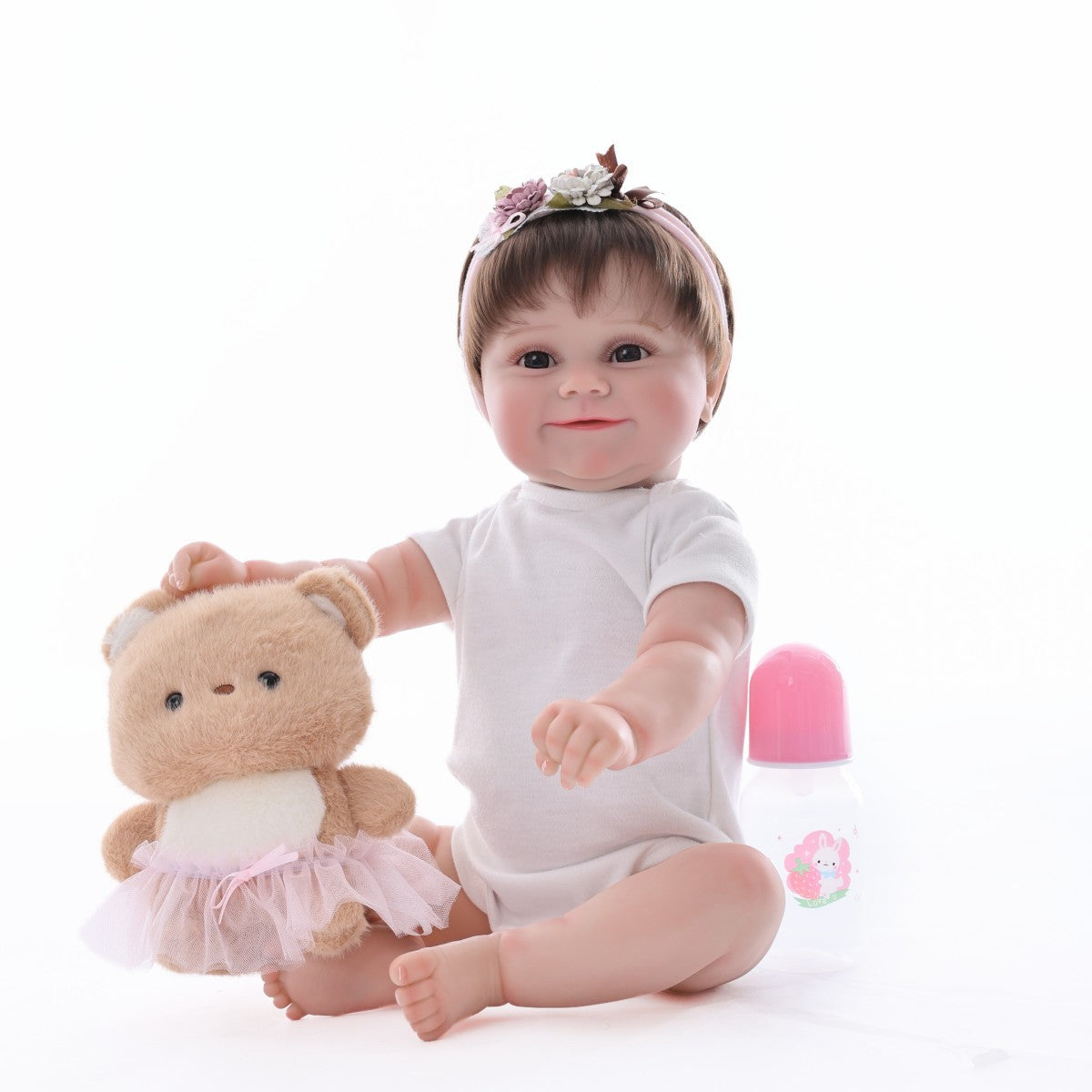 50 cm Haar-Transplantations-Simulations-Baby, exquisite Bemalung, Reborn-Puppe, handgefertigt, exquisite 3D-Puppenbemalung
