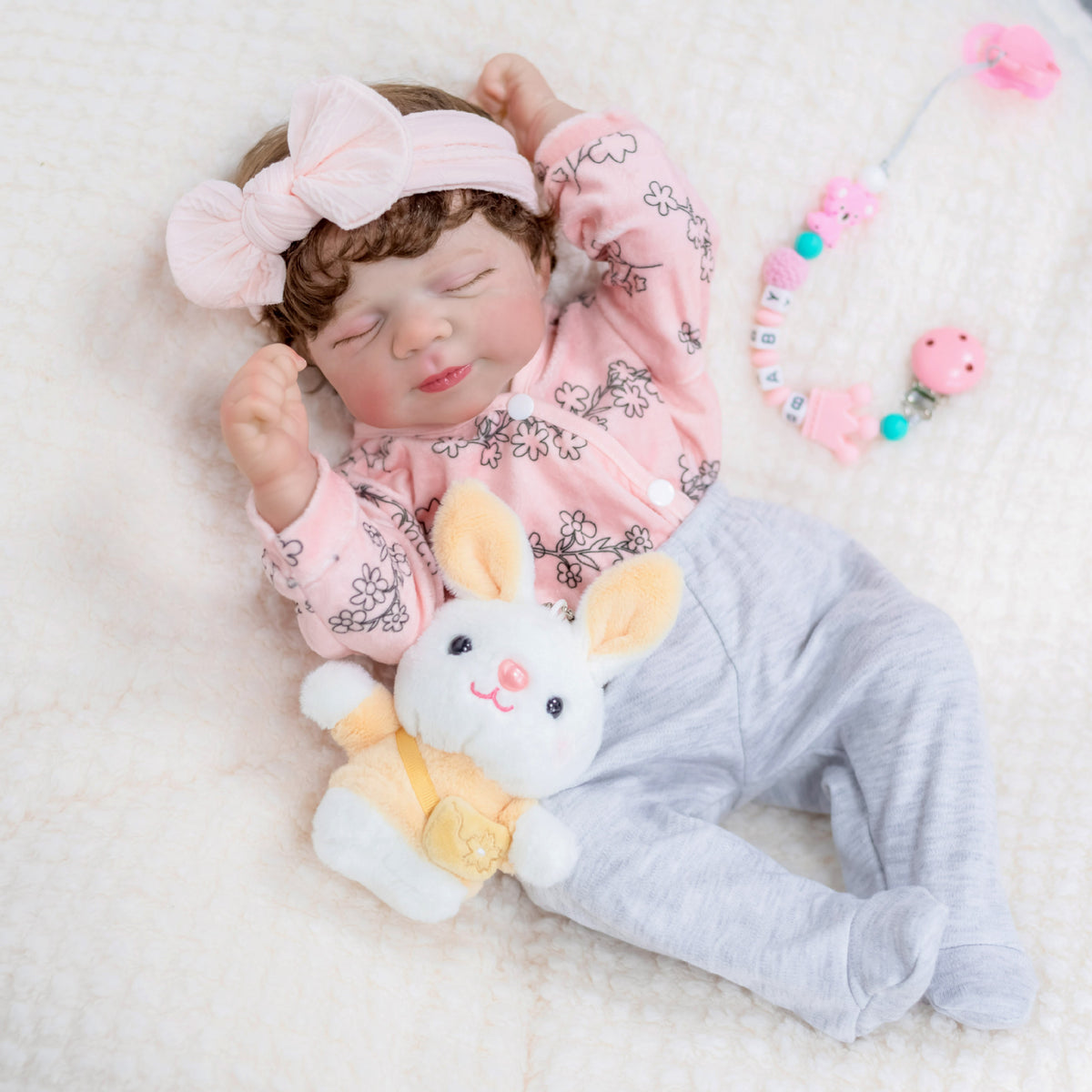 Schlafende 18-Zoll-Reborn-Puppe mit Ganzkörper-Vinyl, realistische Sammlerfigur, tolle Wahl für Geburtstagsfeiern und als Geschenk für die Feiertage