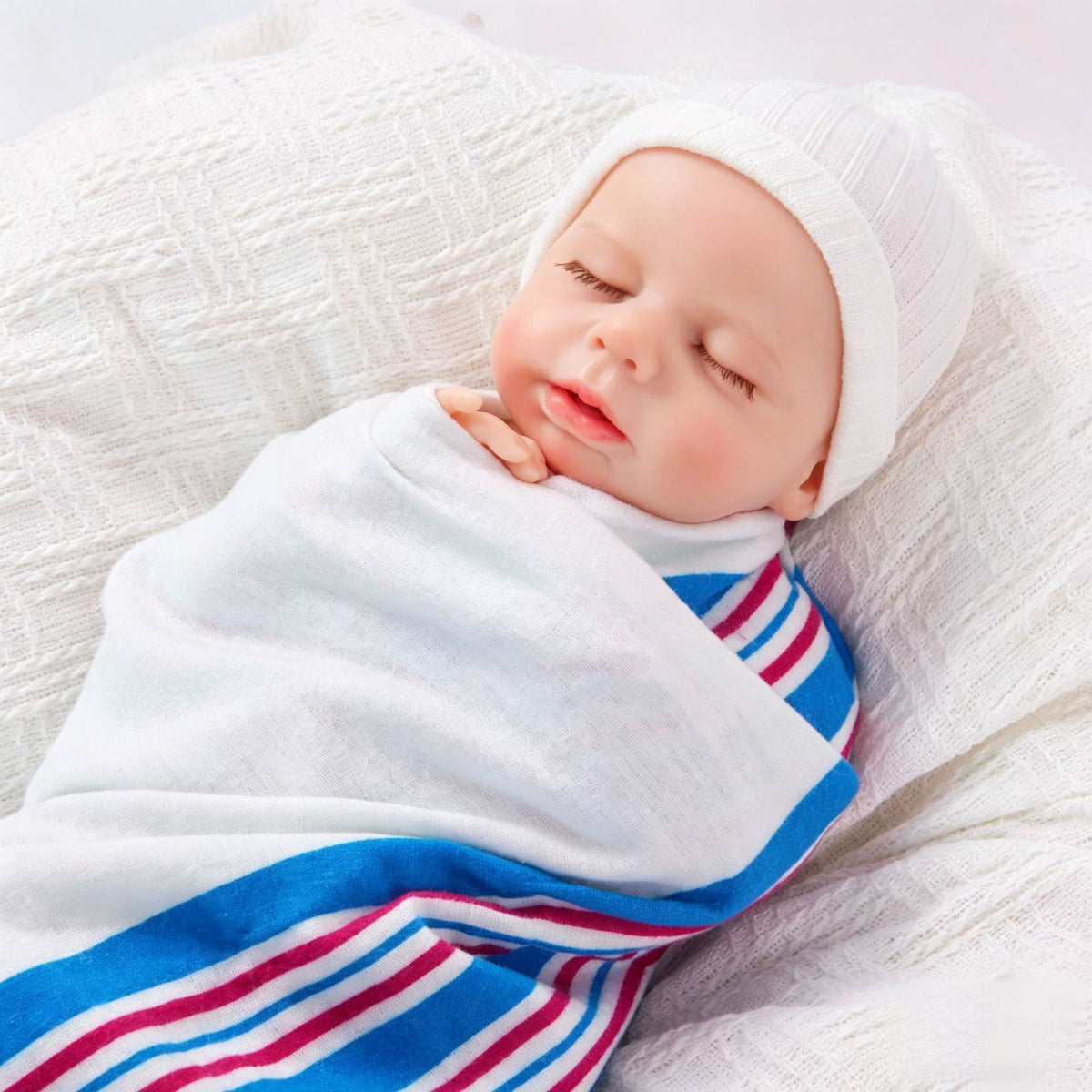18 Zoll simulierte Reborn-Babypuppe, superweich und realistisch, mit komplettem Vollsilikonkörper, Geschenk für Puppenliebhaber