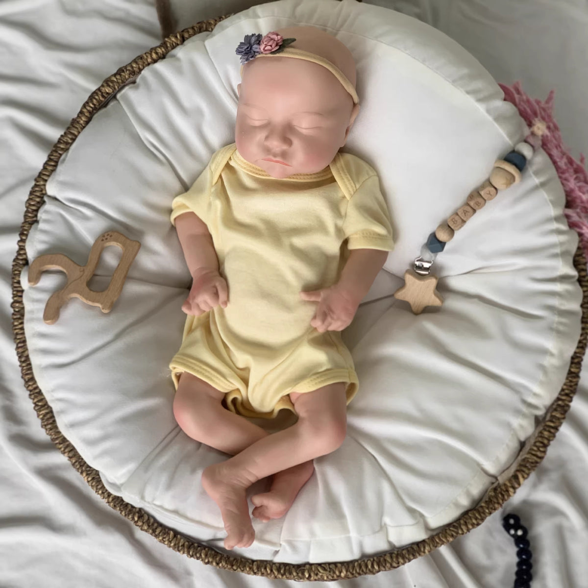 18-Zoll-Reborn-Puppe aus Vollsilikon, handgefertigte Spielpuppe als Geburtstagsgeschenk für Mädchen