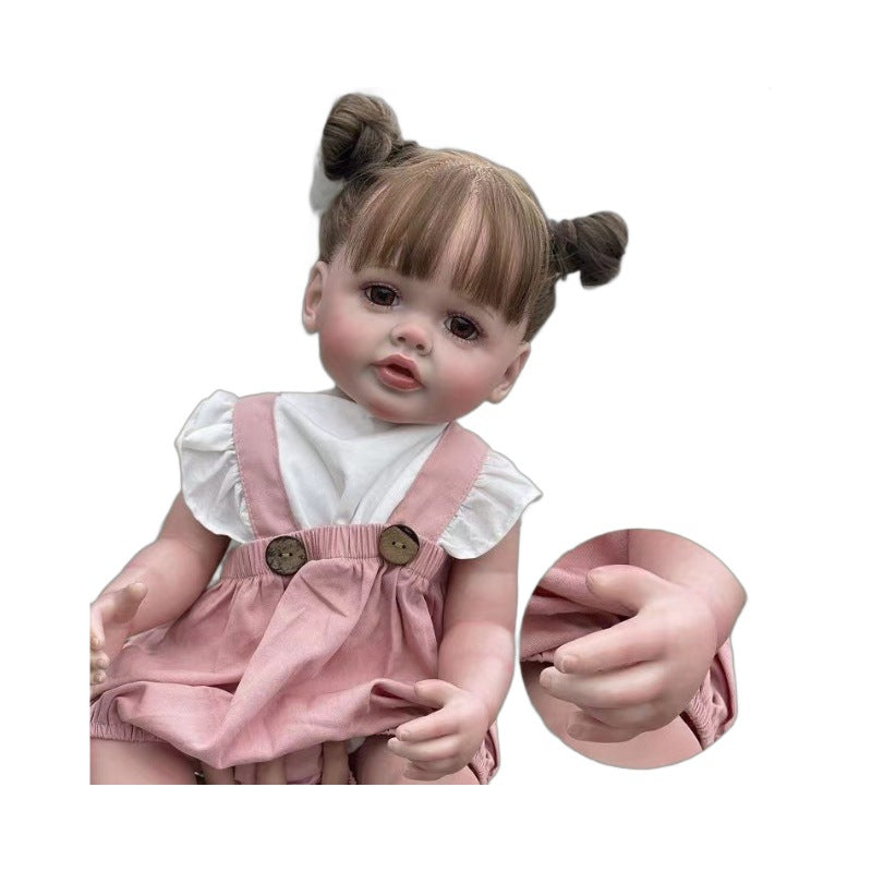 24 Zoll Voll-Vinyl Reborn Babypuppe handgefertigte lebensechte Betty 3D-Haut Sammler-Kunstpuppe Spielzeug für Kinder