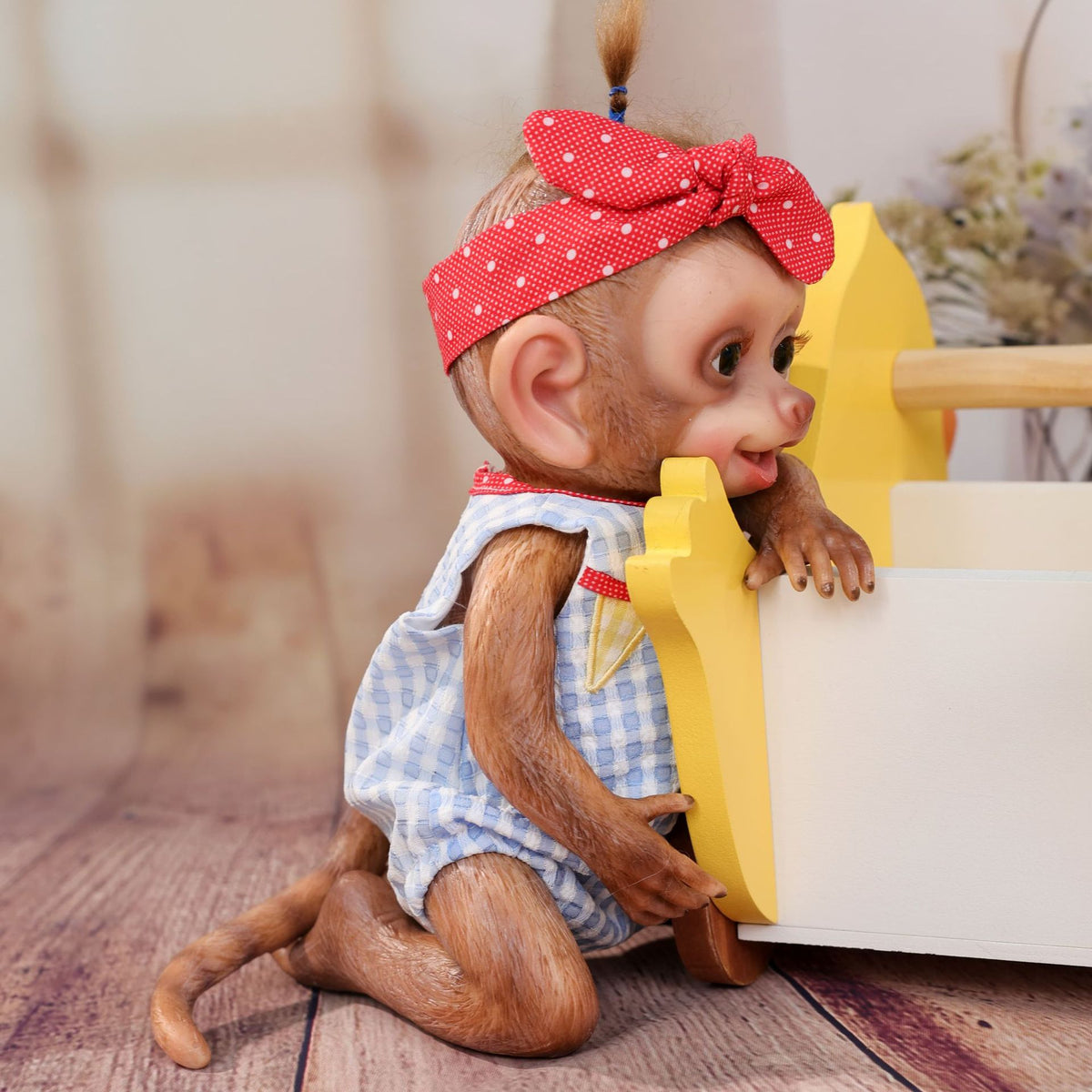 13 Zoll Ganzkörper weiche Silikon realistische Reborn Baby-Affe Silikonpuppe handgefertigtes hochwertiges Spielzeug Kindergeschenk