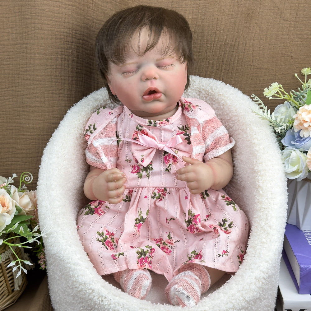 20 Zoll Reborn-Babypuppe aus Vollvinyl, schlafend, herzliches Geschenk für Geburtstage und Feiertage