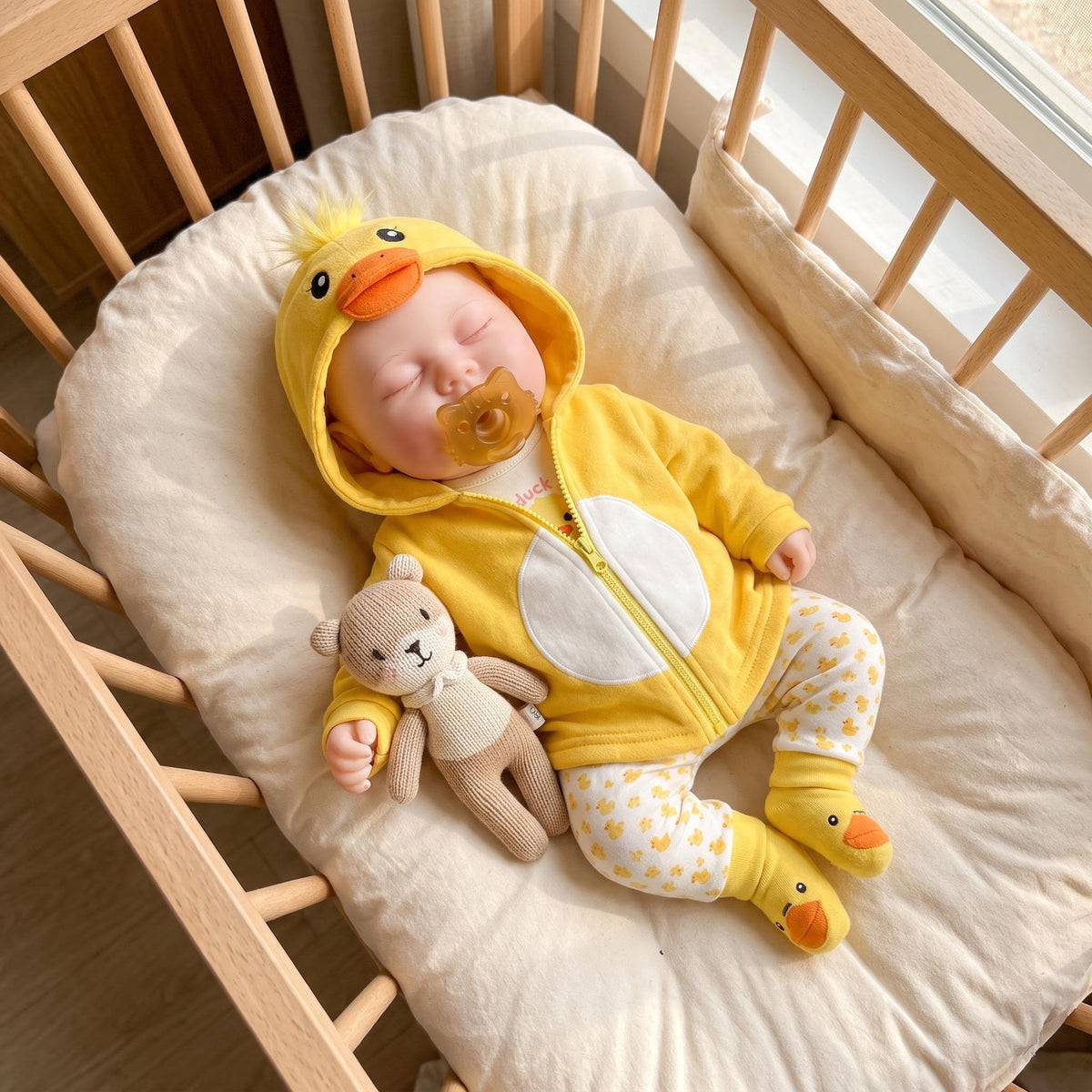 Lebensechte 19-Zoll-Vollsilikon-Reborn-Puppe, Begleiter als Geschenk für die Feiertage