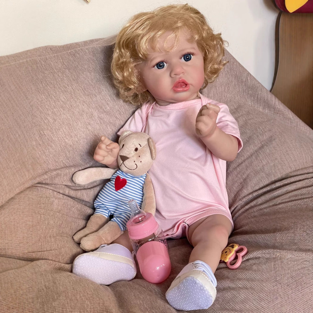 50 cm simulierte Baby-Reborn-Puppe aus Vollvinyl Saskia, Geschenk für Kinder