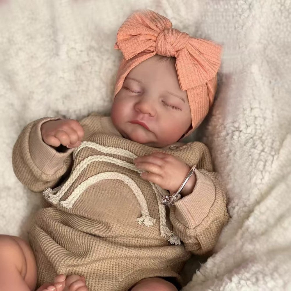 19 Zoll lebensechte schlafende Reborn-Babypuppe Mädchen