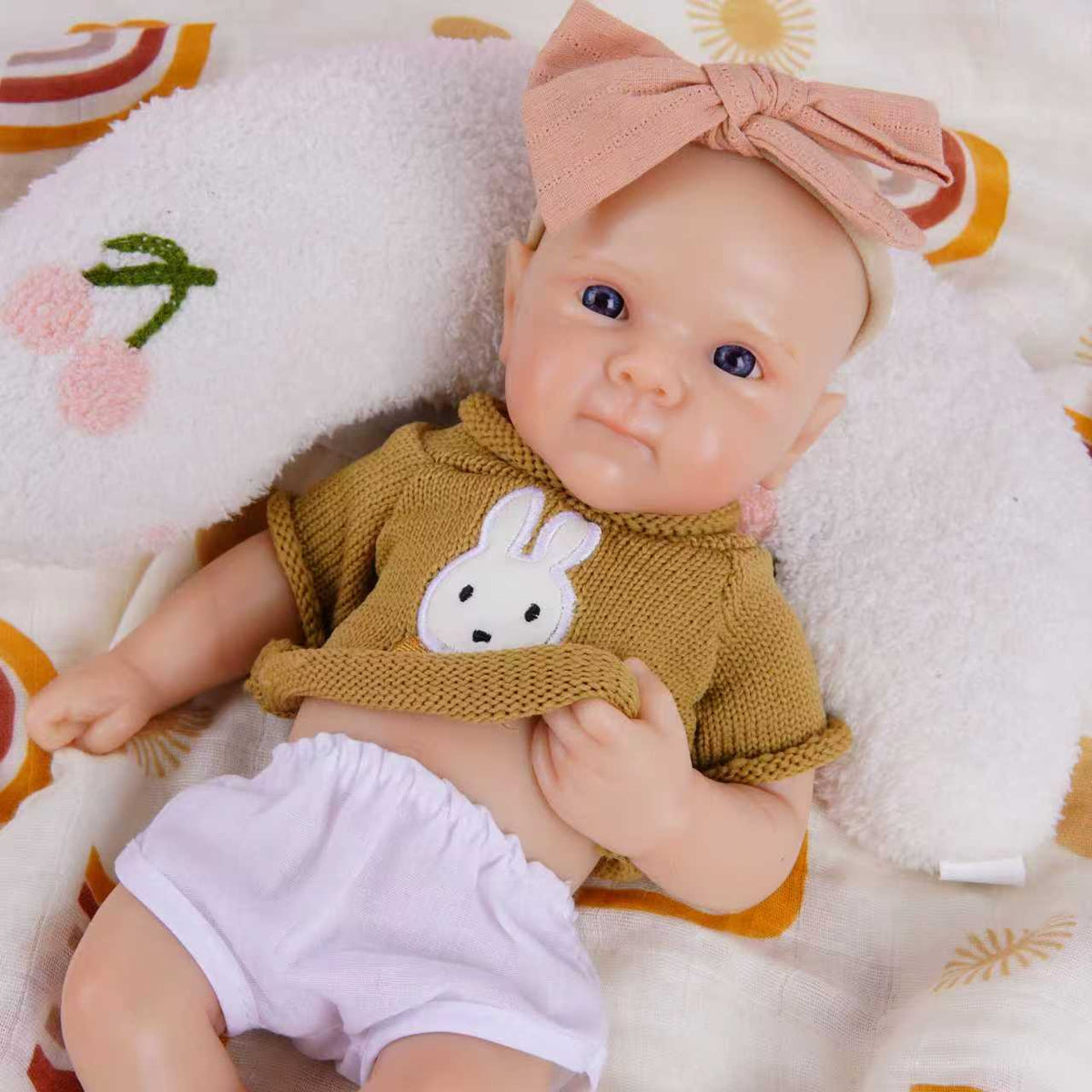 12 Zoll neue Reborn-Puppe aus massivem Vollsilikon mit weicher, simulierter Babyhaut als Spielzeuggeschenk