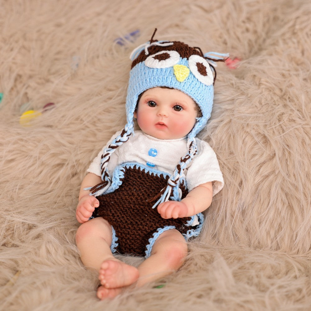 16 Zoll lebensechte, handgefertigte Reborn-Babypuppe, Vollsilikon-Baby, 3D-echte Haut, Kinderspielzeug, Geschenk für Mädchen