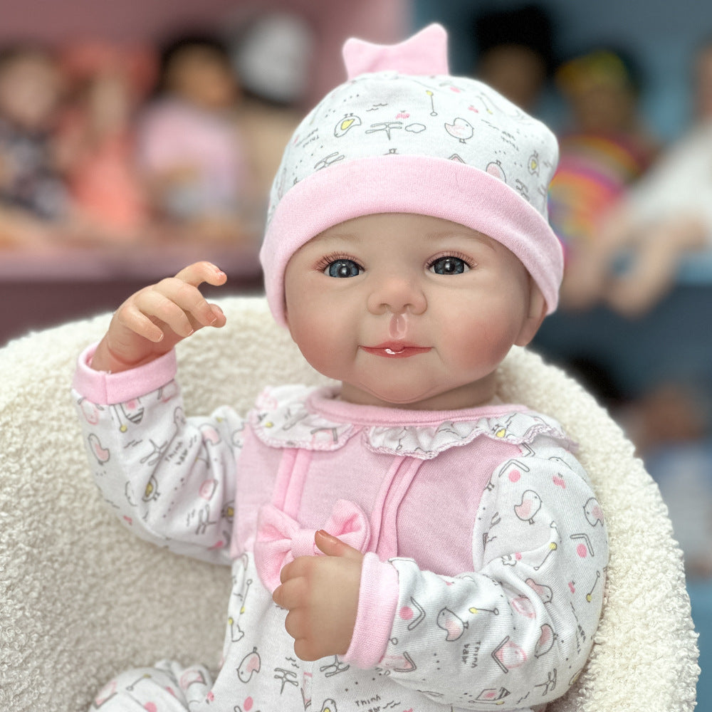 Vollvinyl-Reborn-Puppe, 20 Zoll, lebensechte Baby-Merkmale, ideales Begleitspielzeug für Kinder und erwachsene Hobbyisten