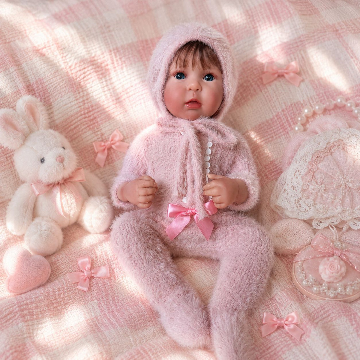20 Zoll Ganzkörper-Vinyl-Babypuppe, realistisch, süßes und zartes Aussehen, tolles Andenken für Kinder und erwachsene Puppensammler