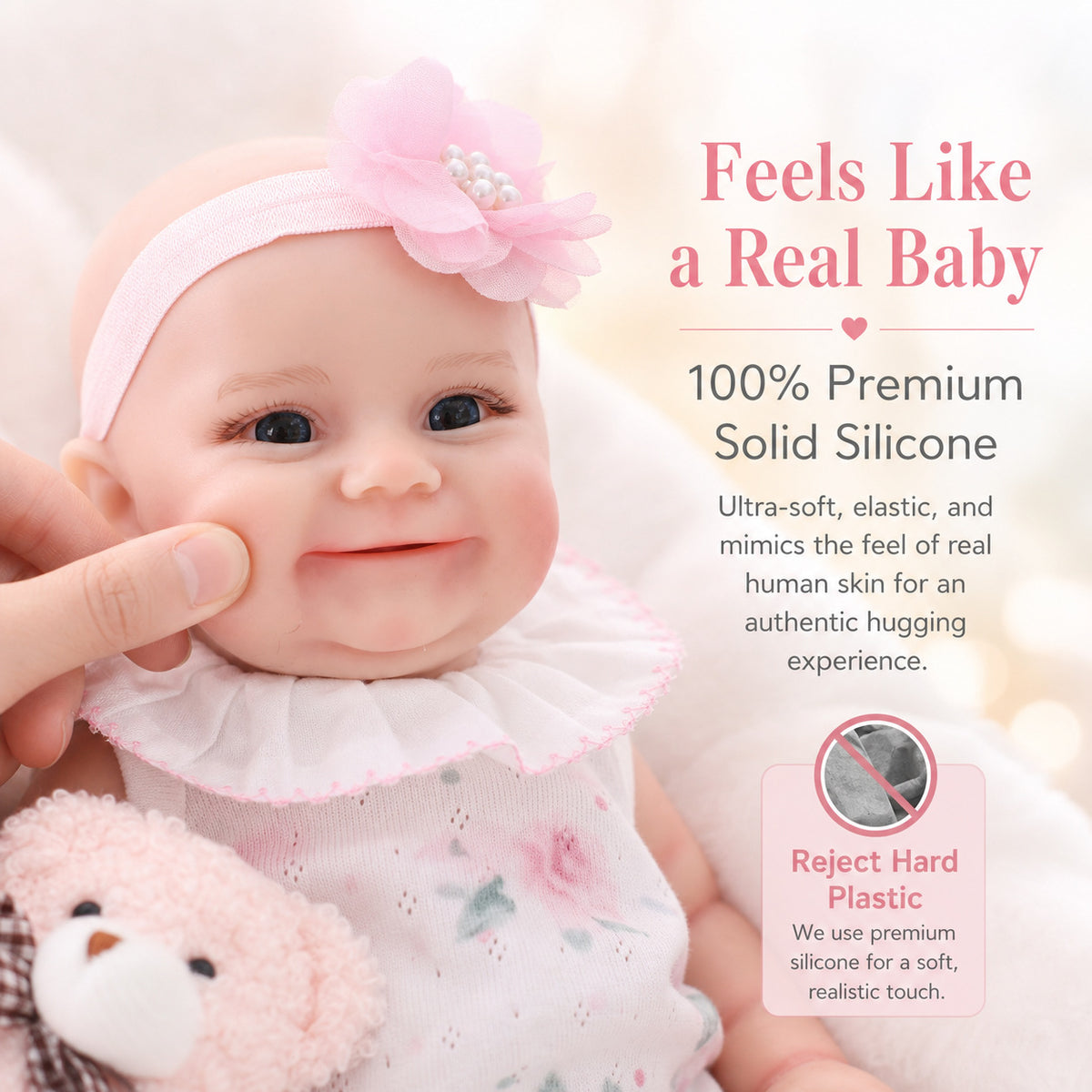 30 cm handgefertigte, lebensechte Reborn-Babypuppe mit Körper aus massivem Silikon, realistischer 3D-Haut, Spielzeug für kleine Mädchen