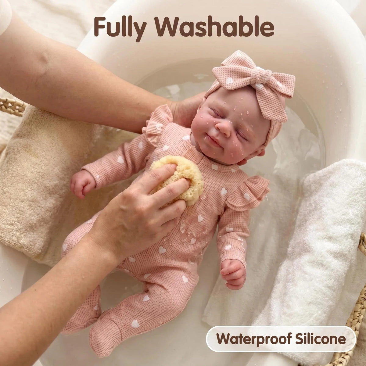 18-Zoll-Reborn-Babypuppe aus Vollsilikon, kuscheliger Begleiter für Kinder und erwachsene Sammler, wunderbares Geschenk für Geburtstage, Babypartys und Feiertage