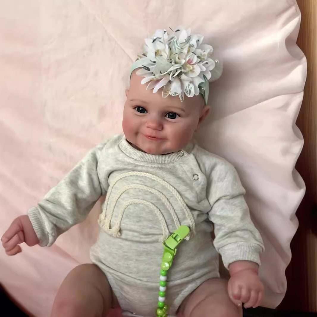 24 Zoll Reborn-Puppe, fertiggestellt, Ganzkörper-Vinyl-Babypuppe, Mädchen, Maddie, Badespielzeug, Geschenk