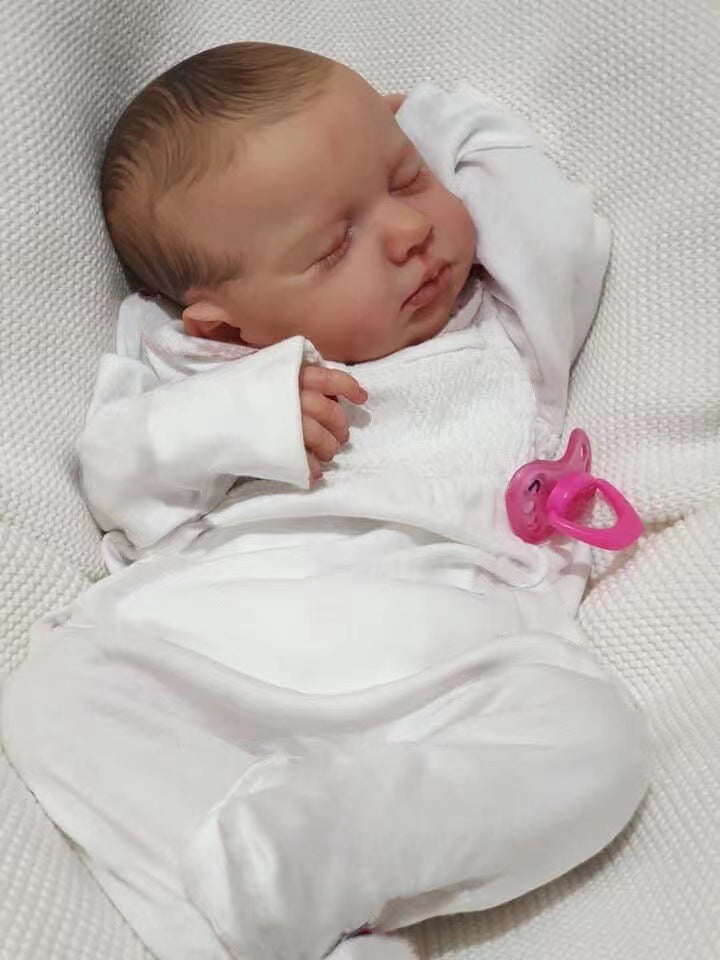 48 cm Reborn Babypuppe mit Ganzkörper-Vinyl, Mädchenpuppe, Neugeborenen-Geschenk für Kinder