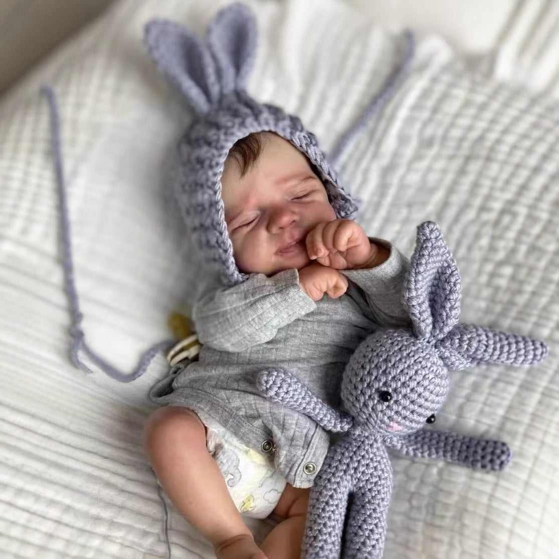 50 cm simulierte Reborn-Babypuppe aus Vollvinyl, 3D-Haut, Pascal, Geschenk für Kinder