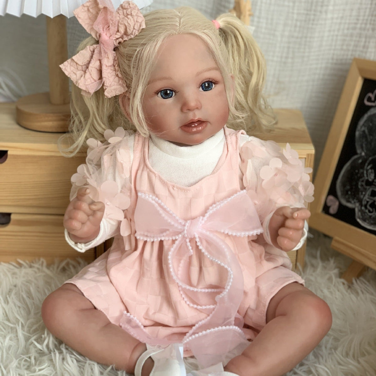 20 Zoll Reborn-Kleinkindpuppe mit Stoffkörper und blonden Haaren, in verschiedenen Ausführungen erhältlich, ideales Geschenk für Geburtstage und Feiertage
