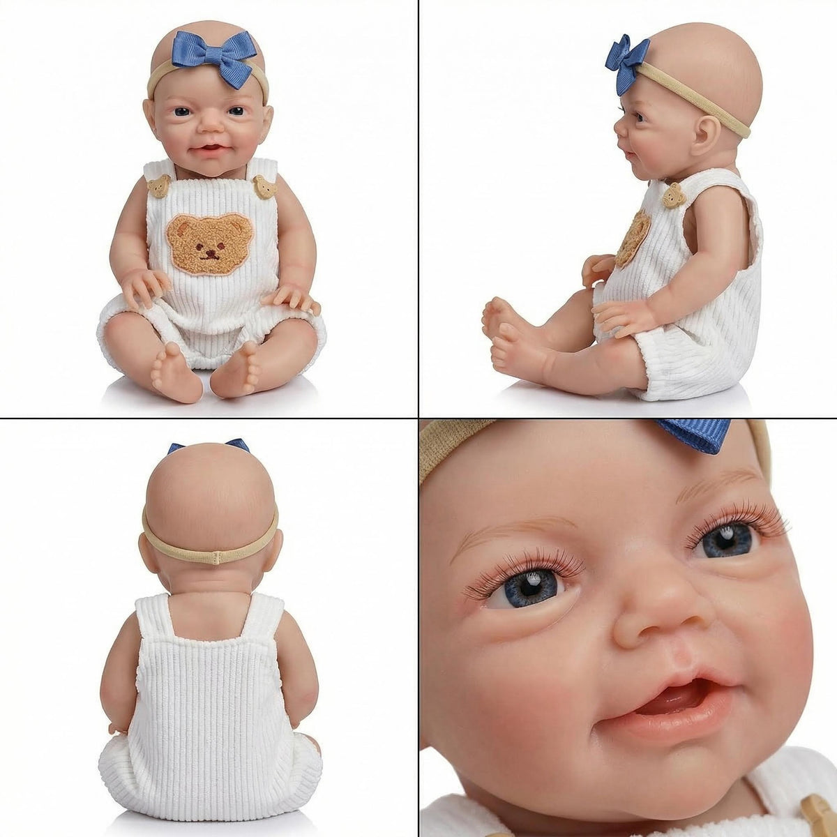 12-Zoll gelber Teddybär Charlie aus massivem Silikon, Reborn-Puppe