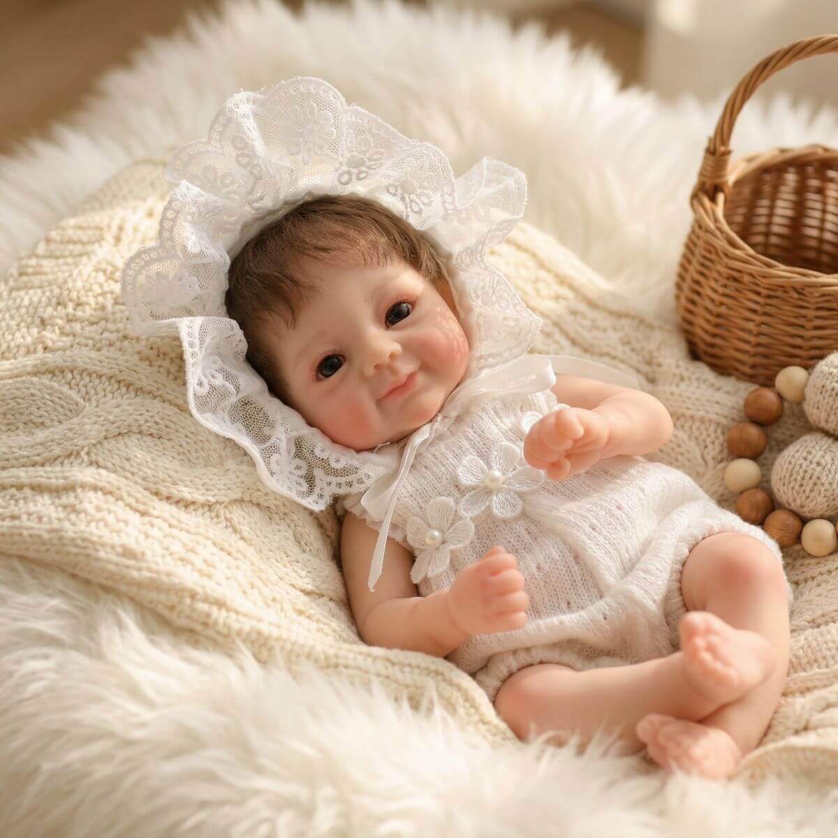 12-Zoll lebensechte Silikon-Reborn-Babypuppe, weicher Körper, 3D-Haut, Neugeborenen-Puppe für Kinder und Mädchen als Geburtstagsgeschenk
